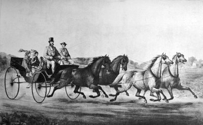 First Class Carriages and Light Wagon by N. and Ives, J.M. Currier